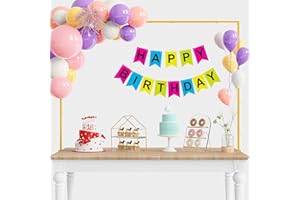 Anmakou Over the Table Rod Stand with Clamps Adjustable 13''-42'' Tall 29''-98'' Length Gold Table Arch Ideal for Wedding Birthday Halloween Christmas Decorations