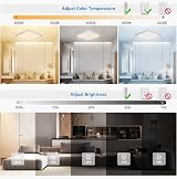 BLNAN RGB Ceiling Light with Remote 12 Inch 24W Dimmable White RGB Flush Mount view 2