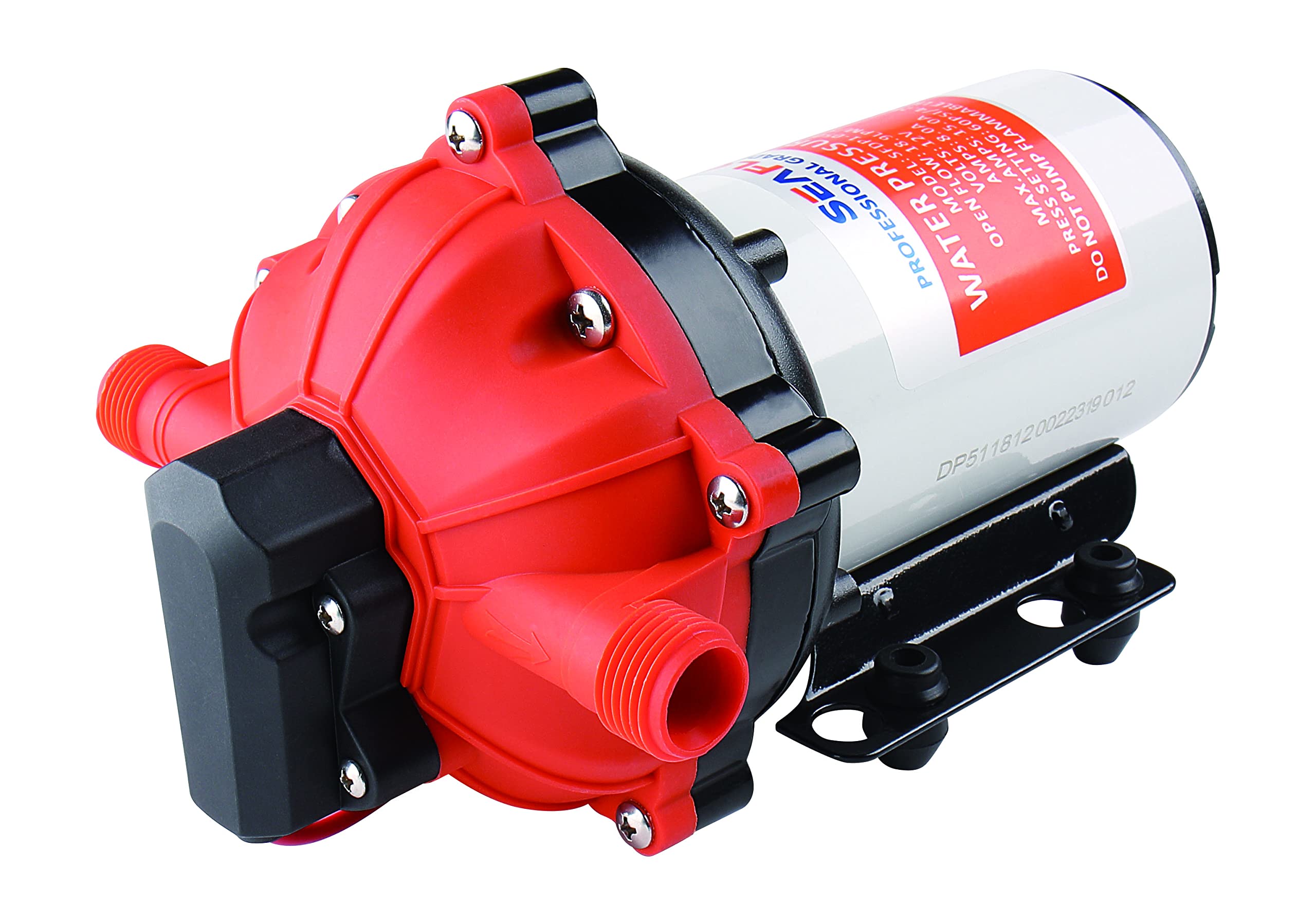 LIGHTEU®, DC 12V 18.9LPM 4.2 Bar 51S Heavy-Duty Self Priming Pressure Pump On Demand Water Diaphragm Pump for RV, Yacht, Garden, Camper