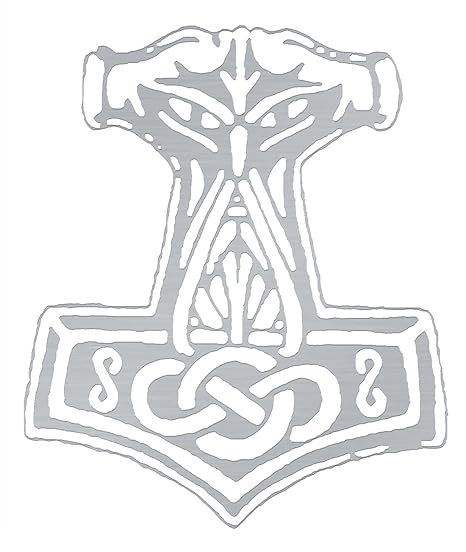 Aufkleber Thorhammer 3 silber