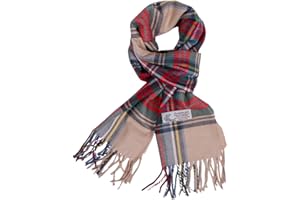 TZ Promise Tartan Plaid Cashmere Feel Classic Soft Luxurious Winter Scarf For Men Women