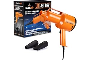 SUDS.LAB Suds Lab JD Jet Dry Car Drying Blower with 2 Nozzles & 20 ft Power Cord – 1.5 HP Powerful & Compact Car Dryer Air Blower for Removing Water, Dust & Debris