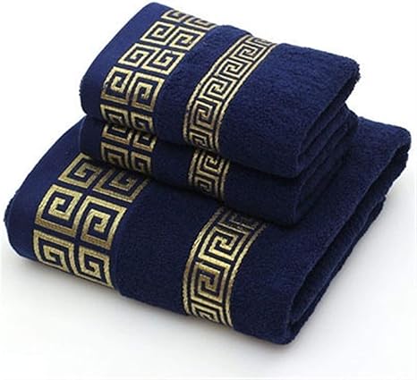 Amazon コットンタオルバスタオル大人の家族のバスルームの大きい厚いタオルバスタオルスーツ Color Blue Size 1pc Face Towel Only バスタオル ホーム キッチン オンライン通販