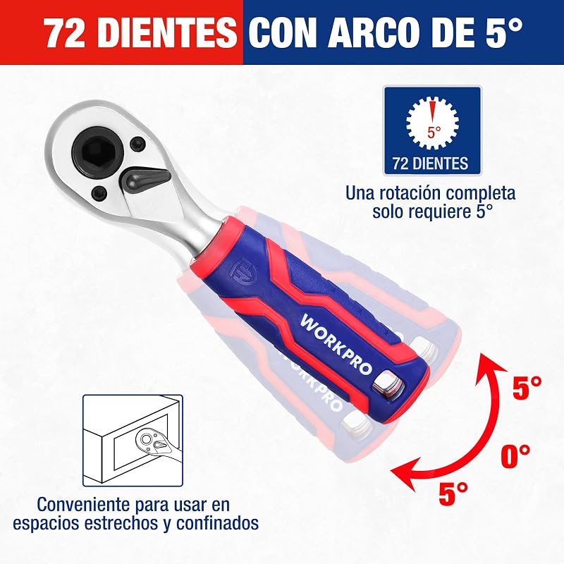 Conjunto de chave de soquete de 34 peças com catraca de 1/4"