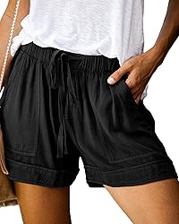 BTFBM Women 2024 Casual Shorts Solid Color Elastic