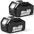 CHAUNVEN 2 Packs 5.0Ah 18V Battery Replacement for Makita 18V Battery BL1850B BL1840B 1860B BL1830B BL1815B Compatible with Makita 18 Volt Cordless Power Tool and Charger