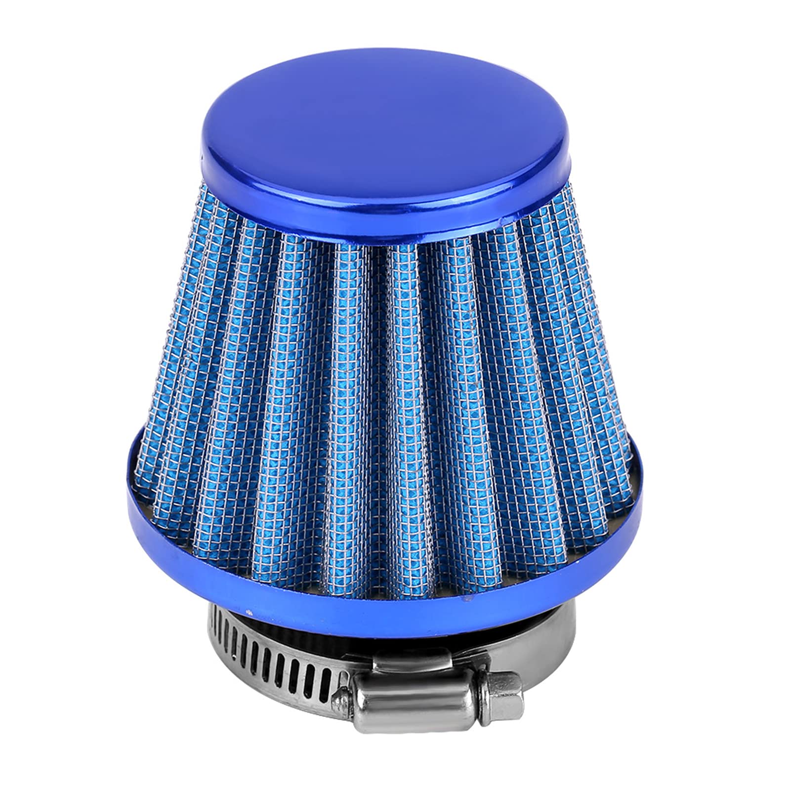 Intake Air Filter, 38mm Universal Intake High Flow Air Filter Induction Kit Cleaner Replacement for Off-road Motorcycle ATV Quad Dirt Pit Bike (Blue)