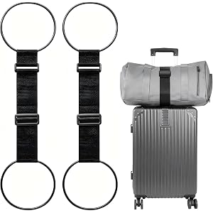 JGPLLJ Black Luggage Straps for Suitcases, 2-Piece | High elasticity luggage strap, suitable for luggage, can securely fasten