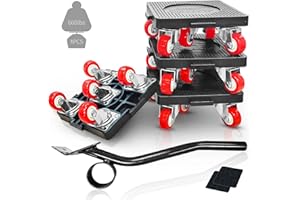 KODIBO 4 Pack Furniture Roller Mover with 5 Wheels & Furniture Lifter, Furniture Dolly, 950Lbs Load Capacity, 360° Rotation Moving Wheels for Moving Heavy Furniture Sofa Cabinet Refrigerator