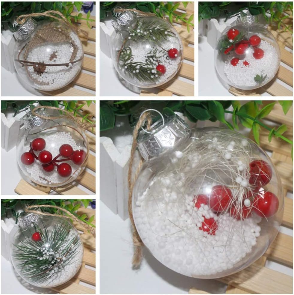 osmanthusFrag Christmas Ball,Transparent Hanging Bauble Xmas Tree Ornament Home Party Decor 2#