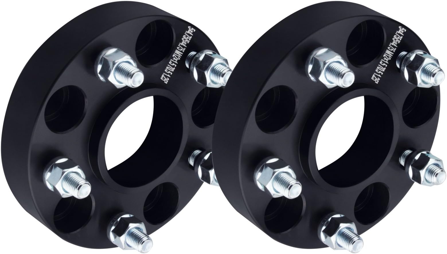 DCVAMOUS 2PC Black 5x4.75 Hubcentric Wheel Spacers 1.25 Inch with 12x1.5 Studs Compatible with Chevy GMC 5 Lug 5x120.65 for 1982-2003 Camaro | 1984-2019 Corvette | 1983-2005 Blazer | 1982-2004 S10