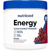 Nutricost Energy Drink Powder (Grape) (60 Servings) - Pre Workout Supplement with Natural Flavors - Non-GMO, Gluten-Free