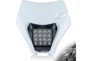 MCHMFG Dirt Bike Headlight,LED Enduro Pit Bike Light Kit Universal For Most Dirt Pit Bike Motorcycle EXC SX XCF MX White