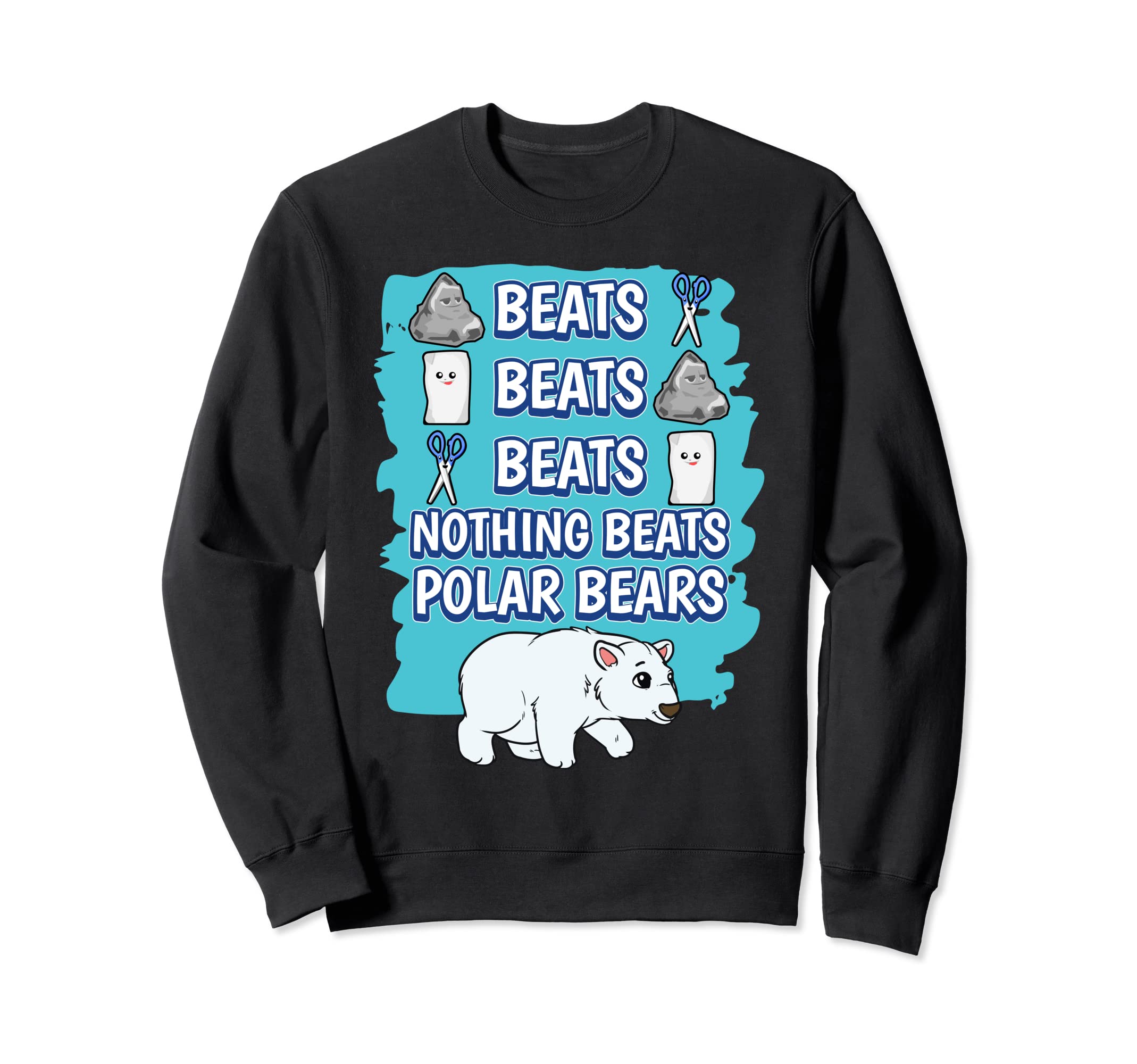 Nothing Beats Polar Bears Rock Paper Scissors Polar Bear Sweatshirt