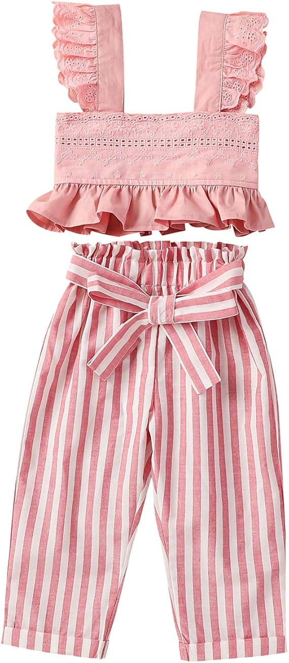 Amazon Nosii 子供服 女の子 セットアップ トップス ロングパンツ おしゃれ 可愛い 韓国風 キッズ服 ガールズ タンクトップ 夏服 通園 通学 普段着 こどもの日 七五三 海遊び 旅行 Tシャツ カットソー 通販