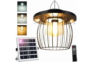 AEQ Solar Shed Light Indoor Outdoor, Solar Gazebo Lights Work in Daytime with Dual Motion Sensor/5 Modes/Remote Control, Waterproof Garage Lights with for Porch Shed Garage Barn