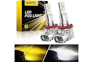 AUXITO H11 H8 H16 Switchback LED Fog Light Bulbs, 6500K White/3000K Amber Yellow, 6000LM 300% Bright...