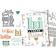 Ammsochy Cutting Dies Kit English Words Metal Stencils Scrapbooking Tools DIY Craft Carbon Steel Embossing Template for Paper Card Making Album Arts Crafts Supplies (English Greeting words-12.5x18cm)