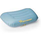 Sea to Summit Aeros Ultralight Inflatable Pillow, Large, Aqua Sea | Ultralight inflatable camping pillow weighs less than a deck of cards with a scalloped edge for restful side or back sleep
