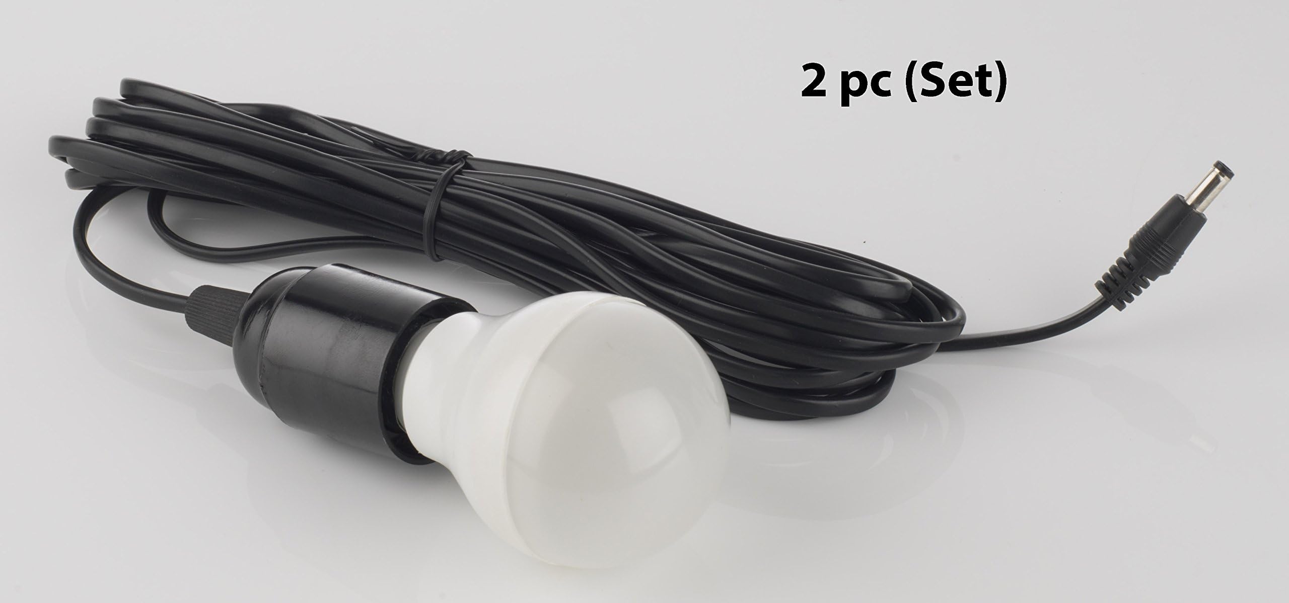 Sparkel 12V 9W x 2 DC Solar Bulbs with 5 MTR Cable and DC Pin it can be directly run on battery supply, For Solar Application it Can be used in Terrace or Outdoor Garden Lighting, Farm houses, outdoor tents during night camping, indoor lighting, Street vegetable sellers & carts, in small roadside eatery joints, in cow sheds, security cabins, verandas, Temples etc (SPLEDB-902B)