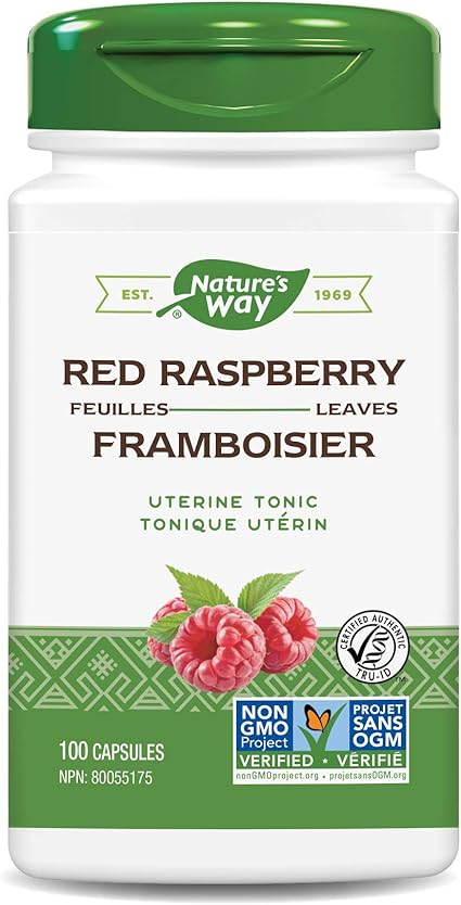 Nature S Way Red Raspberry Leaves Health Supplement 100 Capsules Amazon Ca Health Personal Care