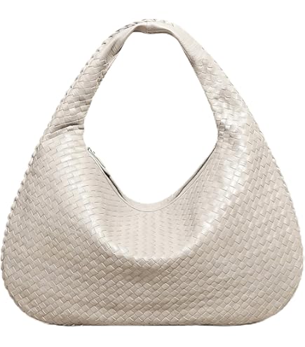 JINMANXUE Bolso De Mano Tejido A Mano De Cuero Vegano Para Mujer Bolso De Hombro De Moda~p114574960