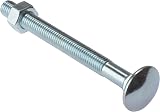 ForgeFix Carriage Bolts M10 x 200mm Zinc Plated Bag 10 with Nuts