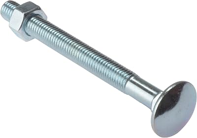 ForgeFix Carriage Bolts M10 x 200mm Zinc Plated Bag 10 with Nuts
