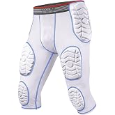 Exxact Sports Combat 7-Pad Adult Football Girdle for Men with Cup Pocket | Padded Compression Shorts with Integrated Hip, Thigh, Knee &amp; Tailbone Pads, Men's Protective Girdle Football