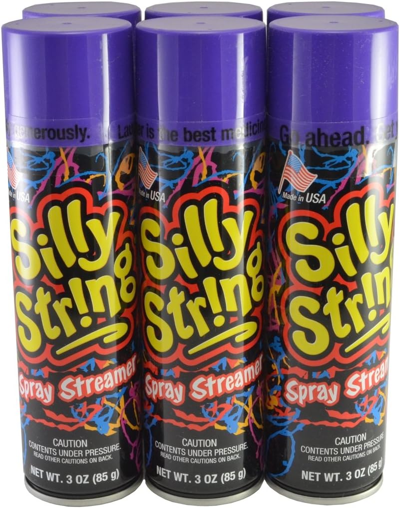 Purple Silly String, Made in USA | 3 oz. (6 Pack)