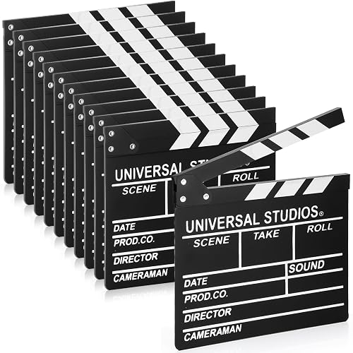 Wesiti 12 Pcs Movie Film Clap Board 12 x 11'' Clapboard Movie Directors ...