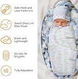 Vicloon Baby Swaddling Bag Pack of 2 100% Organic Cotton 0-3 Months Blue view 4
