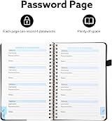 Thboxes Password Book & Address Book with Alphabetical Tabs 128 Pages 7.7x5.5 view 3