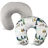 TANOFAR Nursing Pillow Cover 1 Pack, Stretchy Removable Nursing Cover for Breastfeeding Pillows, Ultra Soft Snug Fits On Newborn Feeding Pillow Case for Baby Girls/Boys, Mountain