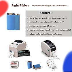 (4 Rolls) 2.24" x 244' Premium Resin Ribbon, 57mm x