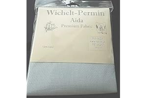 WICHELT-PERMIN Wichelt Permin Aida Premium Fabric 14 Count 18" x 25" Icelandic Blue