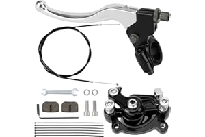 WNOOENG Mini Bike Brake Lever Cable Kit and Mini Bike Brake Caliper for Coleman CT100U CC100X Baja Doodle Bug DB30 Motovox MBX10 MBX11 79cc 97cc 100cc Mini Bike Parts (Black)