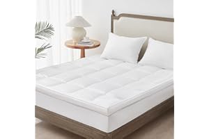 PEKOR Mattress Topper Twin for Hot Sleepers,Ultra Soft and Breathable Cooling Mattress Pad,Natural Soybean Fibre Overfilled Plush Pillow Top with 8-21 Inch Mattress Protector Pocket 39''x75''