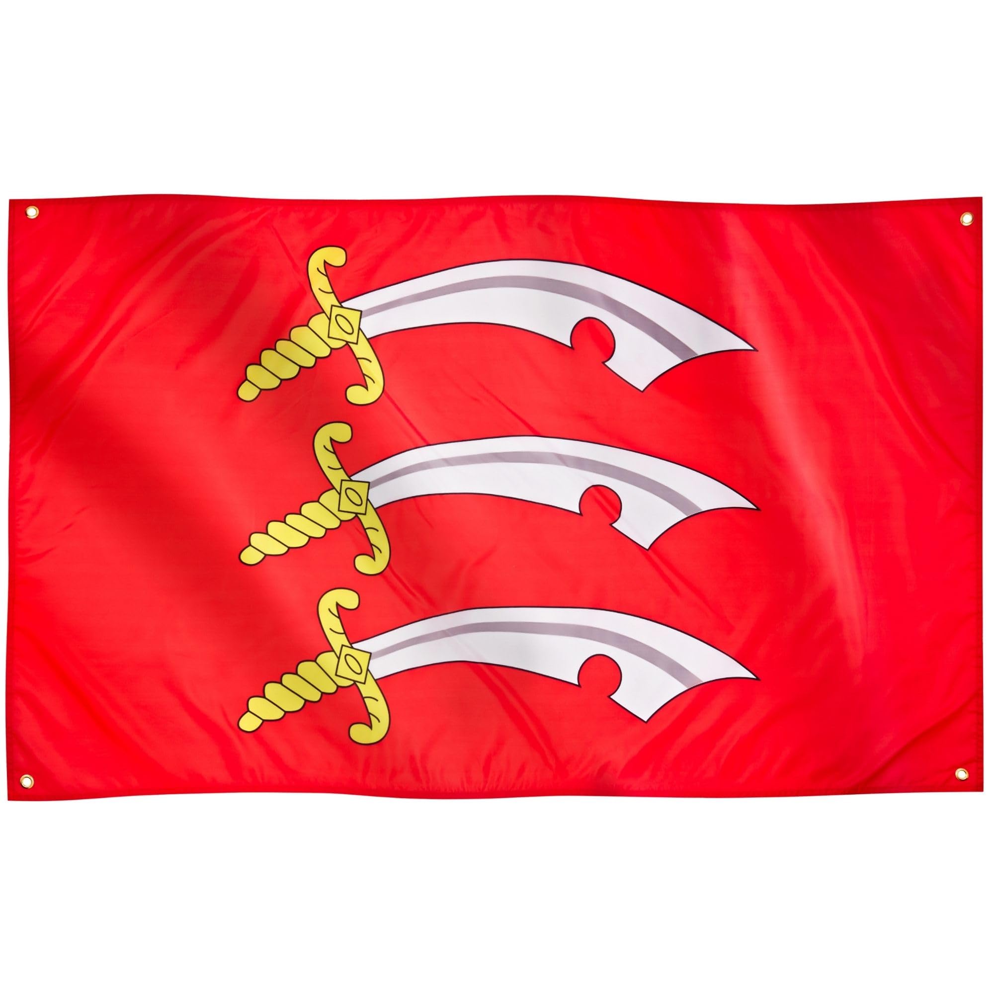Runesol Essex Flag, 91x152cm, 3ft x 5ft, Three Seaxes, 4 Grommets, Eyelet in Every Corner, Essex County Flag, Premium Flags, Inside, Outside, Vivid Colours — image 1