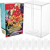 12 PCS Ascended Heroes Protector Case, Plastic Display Box Compatible with Perfect Order Booster Bundle (NOT fit Older Booster) Storage Case for Ascended Heroes Chaos Rising Box Protection
