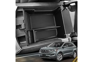 YEE PIN for Ford Edge 2023 2024 Center Console Organizer Tray for 2021-2024 Ford Edge SE/SEL/ST-Line/Titanium/ST Middle Console Organizer Armrest Insert Tray Storage Box Tray (Black)