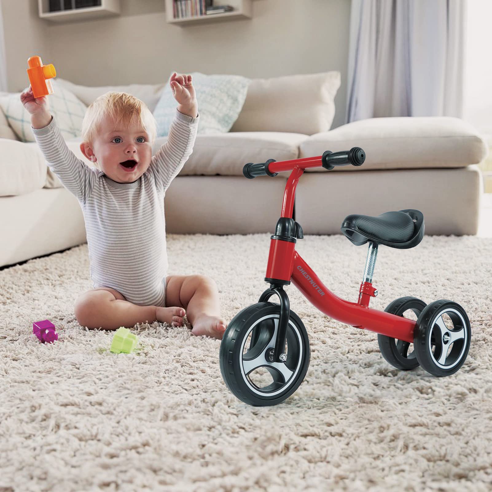Baby Balance Bike, 1 2 3 Year Old Gifts,Ride on Toys for 1 Year Old, Best First Birthday Gift, Toddler Bike with 3 Wheels no Pedal