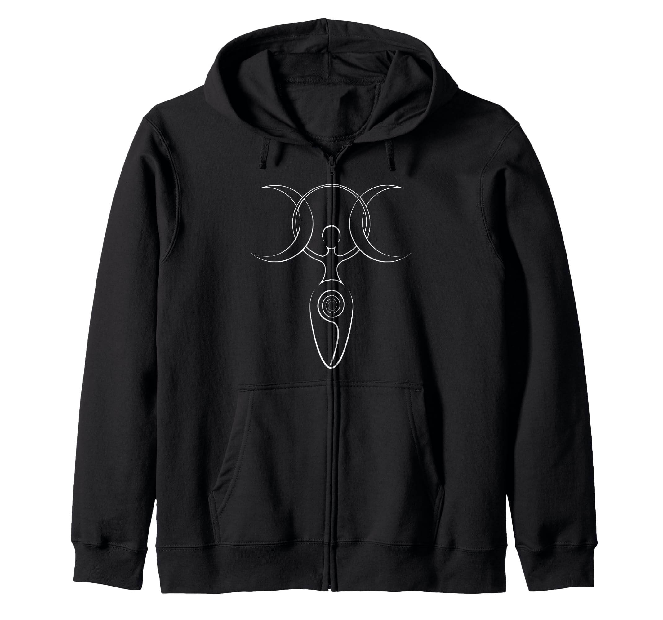 Hecate Triple Moon Goddess Pagan Wicca Triple Moon Zip Hoodie
