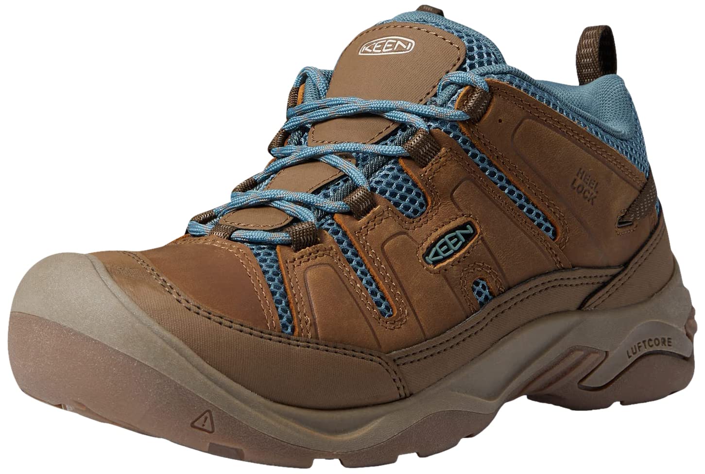 KEEN Women’s Circadia Vent Low Height Breathable Hiking Shoes, Toasted Coconut/North Atlantic, 5