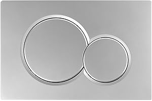 VALLVATER Dual-Flush Actuator Plate for Concealed Cisterns Matte Chrome Compatible with Geberit 115.770.11.5