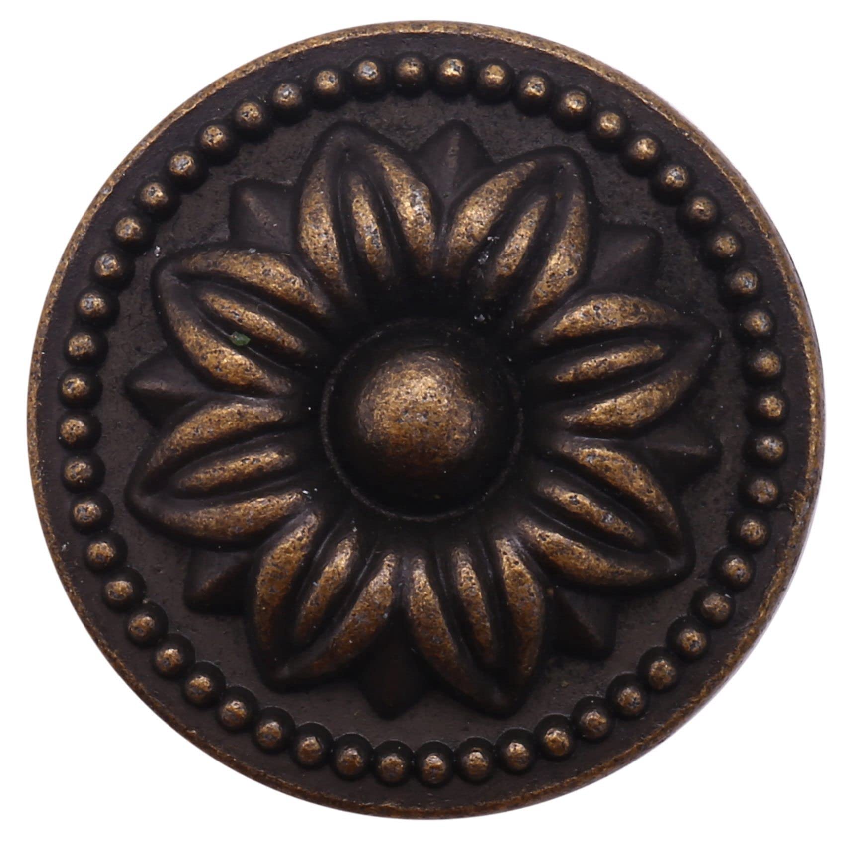 ZDSFSD 10PCS,Vintage Antique Vintage Handle with Patterned Round Knobs, Used for Furniture, Kitchen Doors and Cupboards