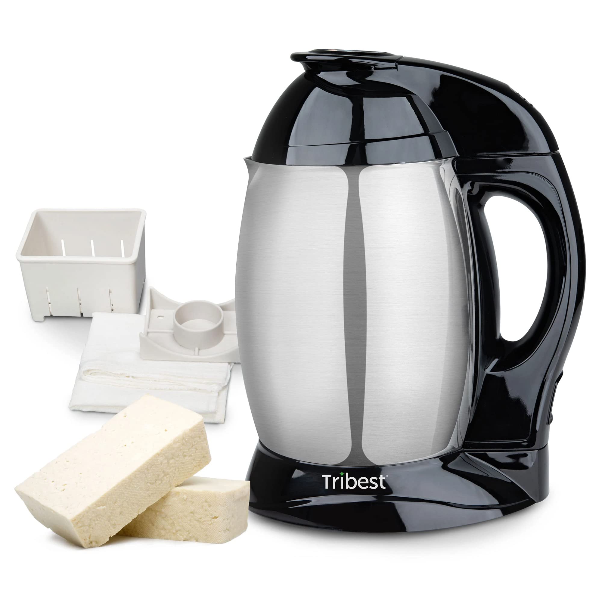 Photo 1 of Tribest SB-132 Soyabella, Automatic Soy Milk Maker Machine with Tofu Kit Large, Silver, Large, Black/Stainless Steel