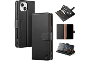 Shieldtop Compatible with iPhone 13 Wallet Case with Card Holder,Women Men RFID Blocking PU Leather Folio Flip TPU Protective Cover Credit Card Slots,Phone Case for iPhone 13 6.1",Black
