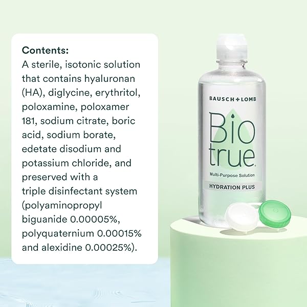BIOTRUE CONTACT LENS SOLUTION, MULTI-PURPOSE SOLUTION FOR SOFT CONTACT LENSES, LENS CASE INCLUDED, 10 FL OZ