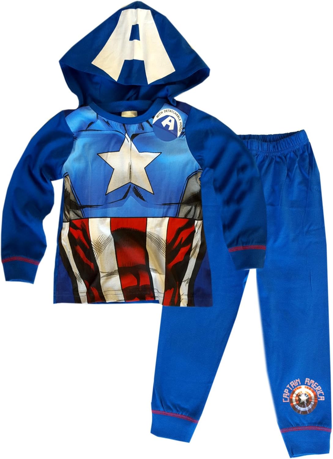 Marvel Avengers Pyjama Captain America Pour Garçon - Ensemble 2 Pièces Super Héros